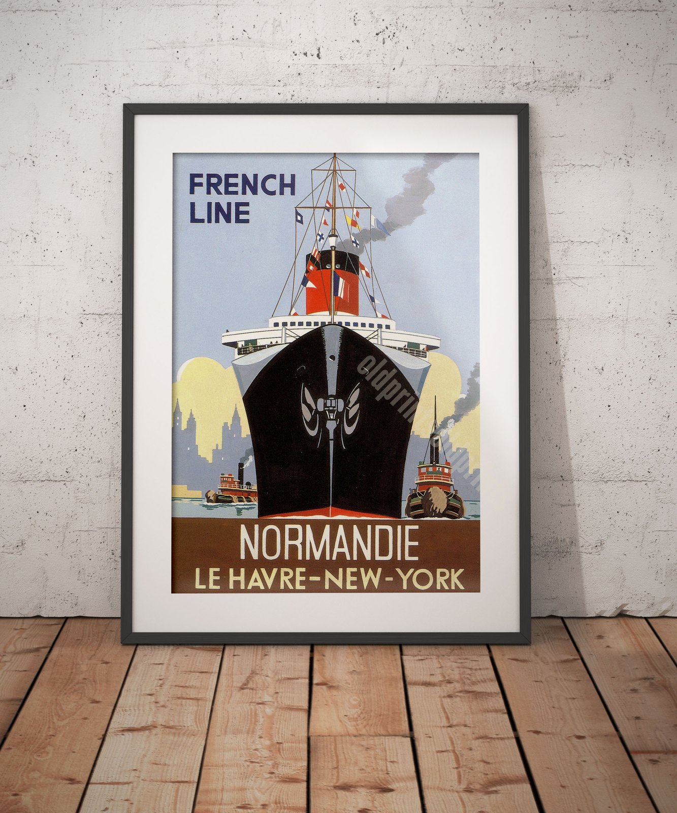 French Line Normandie | Colin Ashford | 1938 | Wall Art Print